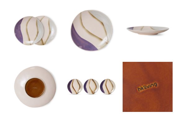 HK living 70s Keramikteller Valley  2er Set