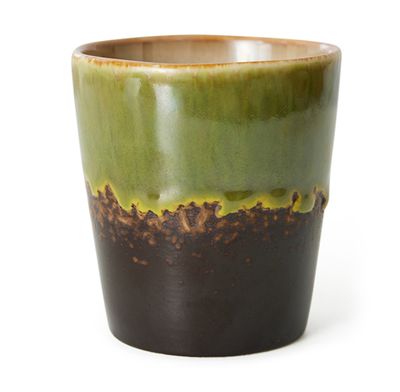 HK living 70s Keramik Kaffeebecher  Algae