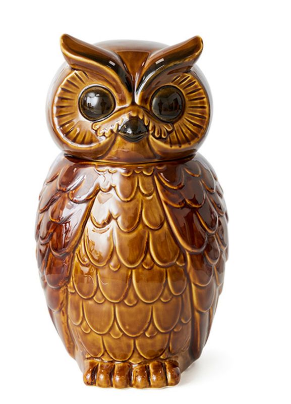 HK living 70s Keramikdose  Eule