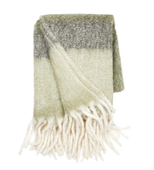 Cozy Living  Mohairdecke Mathea-moosgrün