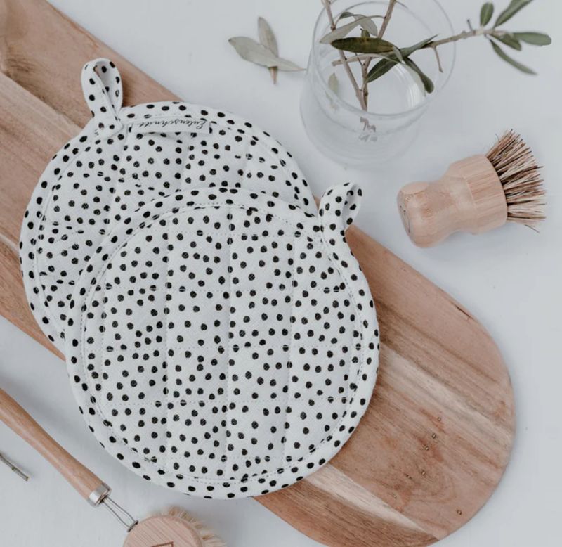 Eulenschnitt Topflappen Punkte