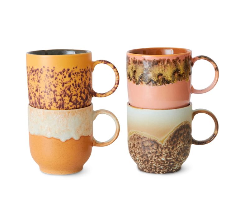 HK living 4er Set Kaffeetassen Cape