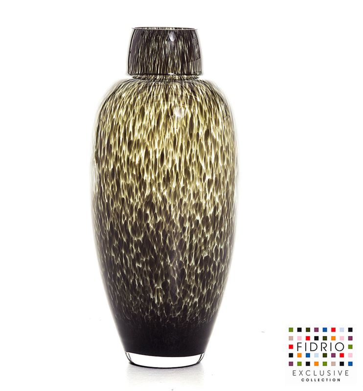 Fidrio Vase Sevilla Grey/Black