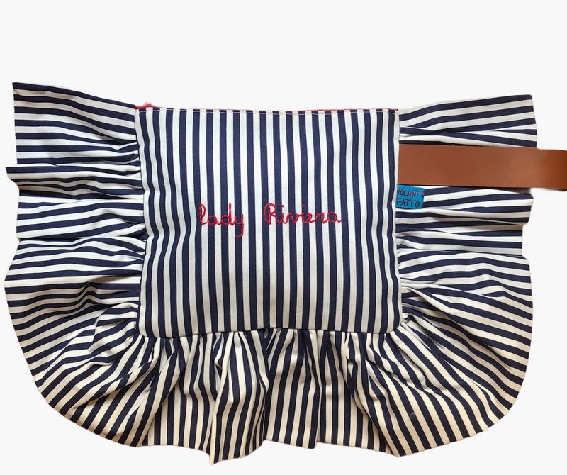 Volants Volant -Clutch blau-weiss gestreift