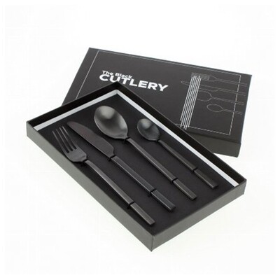 Werner Voss Black Cultery Besteckset 4-teilig Werner Voss Black Cultery Besteckset 4-teilig