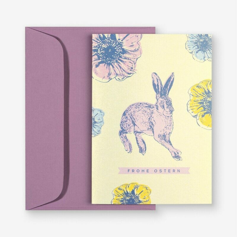Home Quartier FROHE OSTERN - Klappkarte flower bunny Home Quartier FROHE OSTERN - Klappkarte flower bunny
