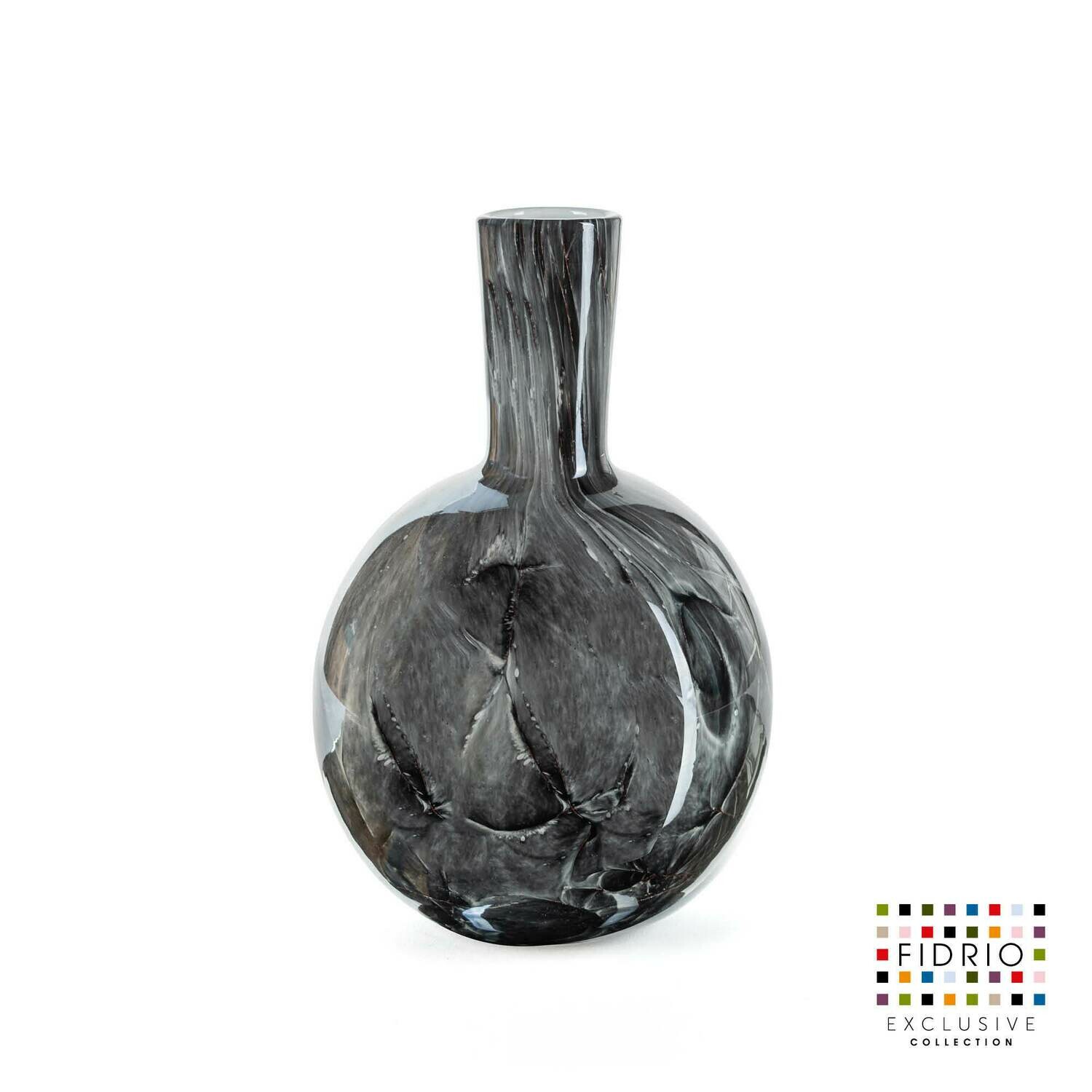 Fidrio Vase Globe Nero M