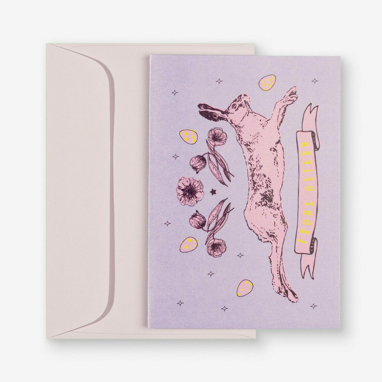 Home Quartier FROHE OSTERN - Klappkarte pink bunny Home Quartier FROHE OSTERN - Klappkarte pink bunny