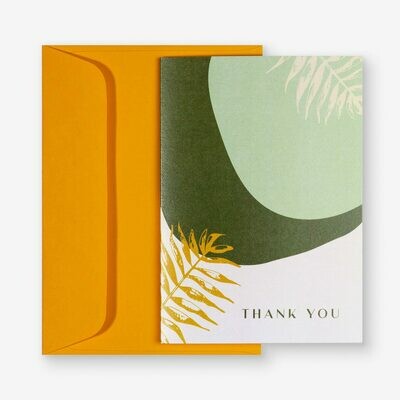 Home Quartier Klappkarte - Thank you green-orange