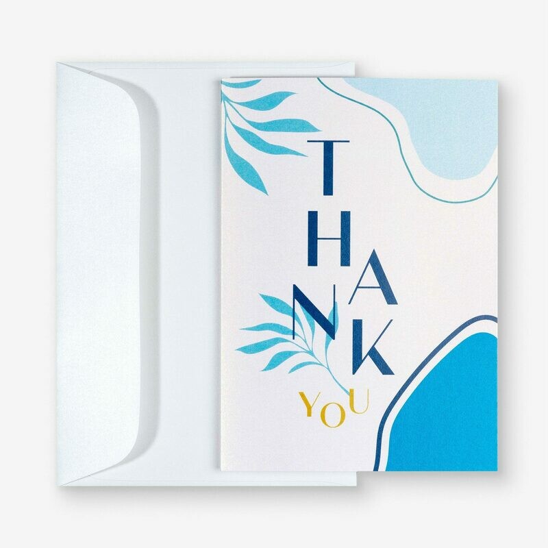 Home Quartier Klappkarte - Thank you blue Home Quartier Klappkarte - Thank you blue