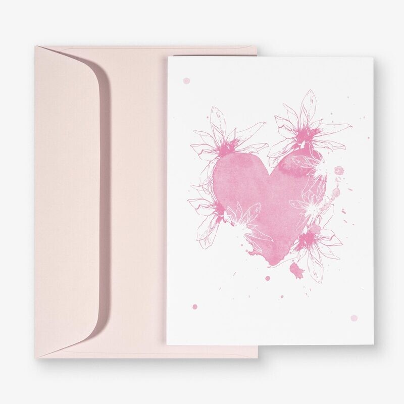 Home Quartier Klappkarte - Rose Heart Home Quartier Klappkarte - Rose Heart