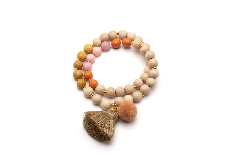 Schmückstück Armband A21 Mala Twin Toffee Schmückstück Armband A21 Mala Twin Toffee