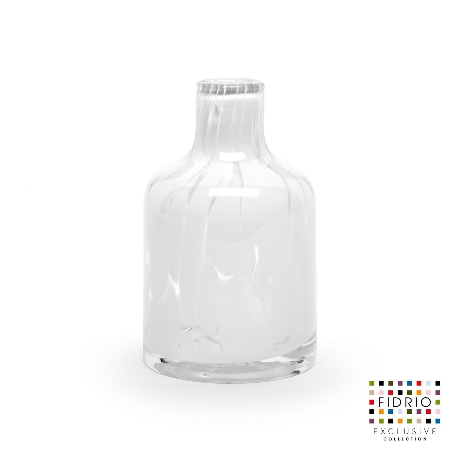 Fidrio Vase Bottled White Granulat S