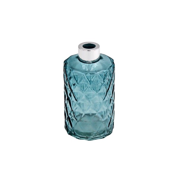 Werner Voss Deko Vase Rhombos- blau / silber