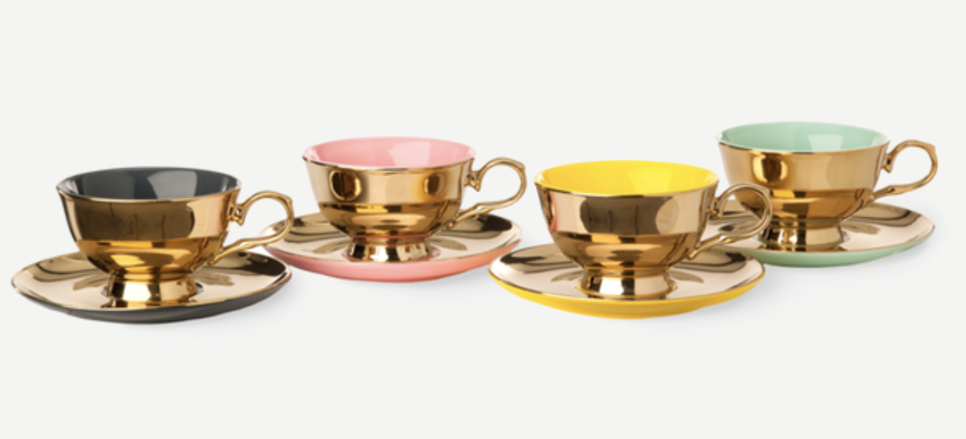 Pols Potten Teacup Set Legacy - gold