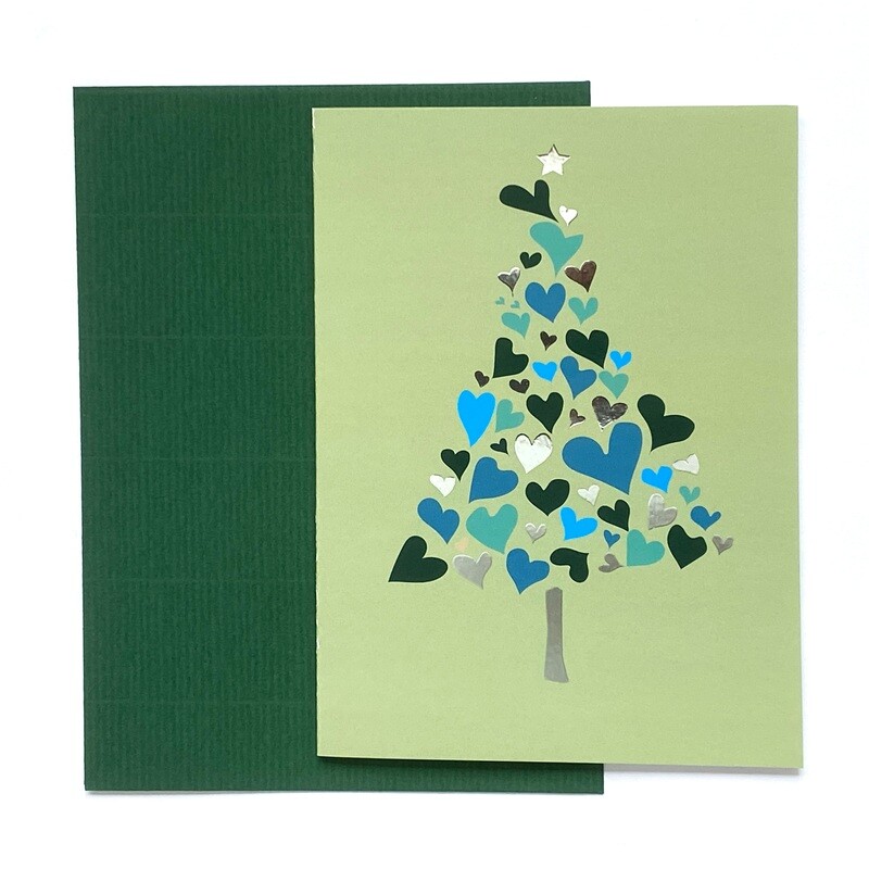 Home Quartier Klappkarte - HEART-TREE GREEN Home Quartier Klappkarte - HEART-TREE GREEN