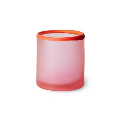 hkiving GLASS TEA LIGHT HOLDER, CHERRY