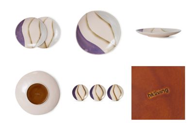 HK living Keramikteller Valley  2er Set