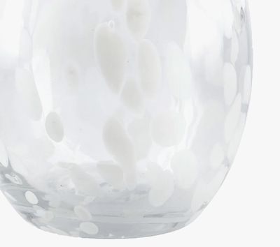 Werner Voss Windlicht , Glas , weiss