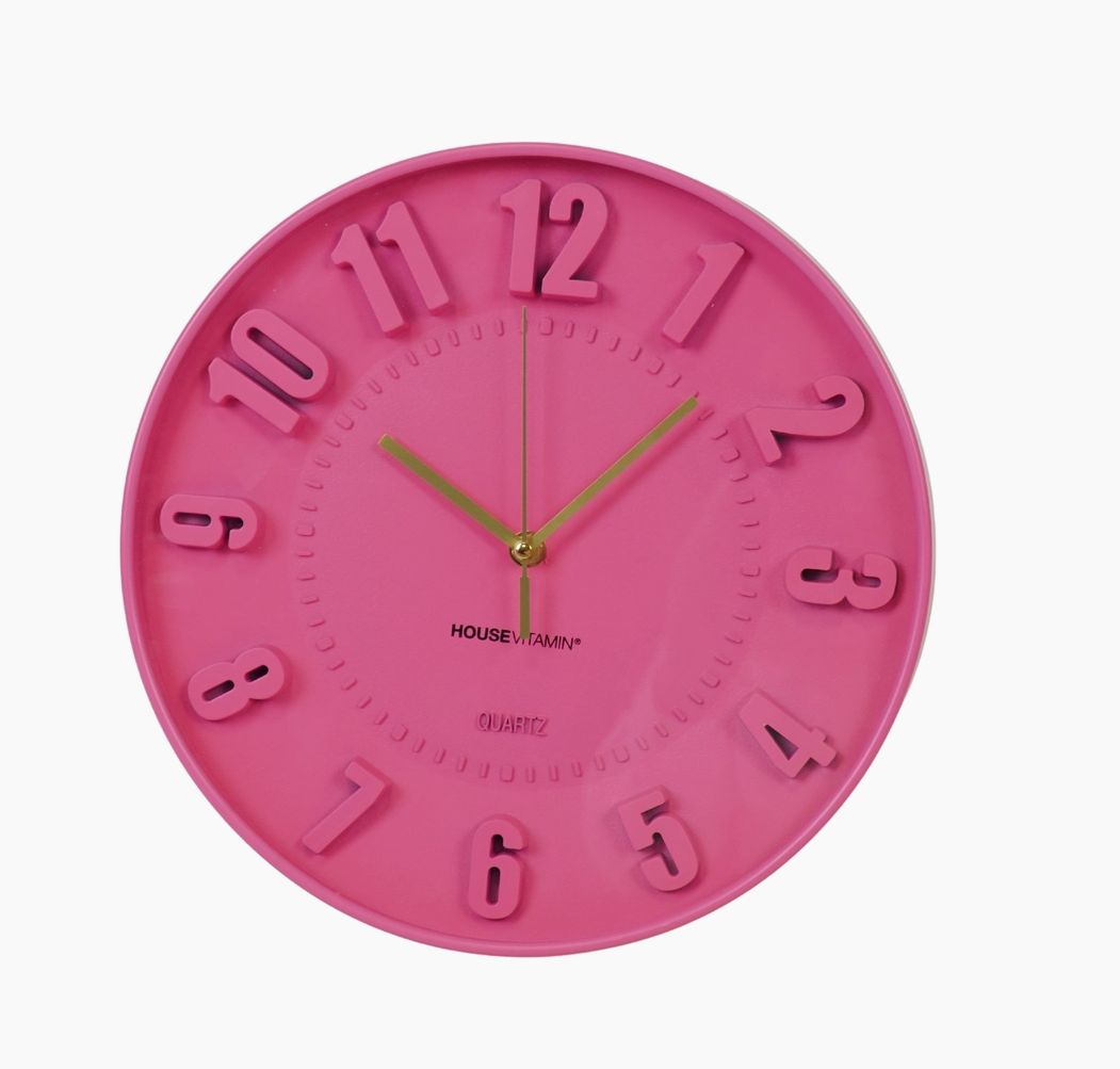 Housevitamin Wanduhr-neonpink