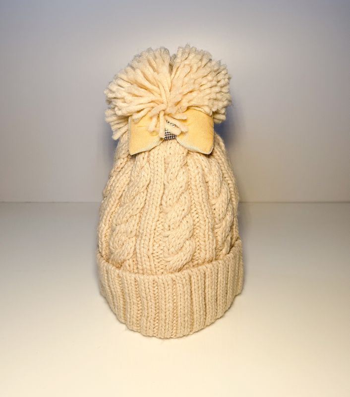 NIL+MON Strickmütze Bow -creme NIL+MON Strickmütze Bow -creme