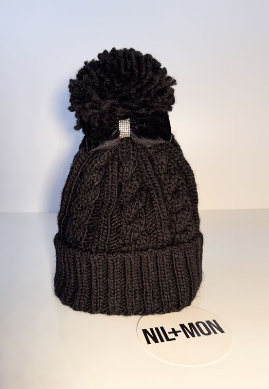 NIL+MON Strickmütze Bow -schwarz NIL+MON Strickmütze Bow -schwarz