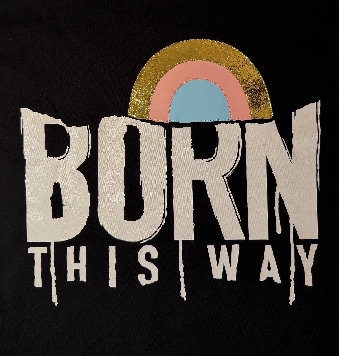 NIL+MON T-Shirt "Born this way" -schwarz