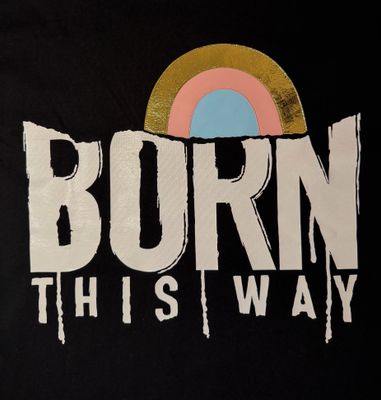 NIL+MON T-Shirt "Born this way" -schwarz
