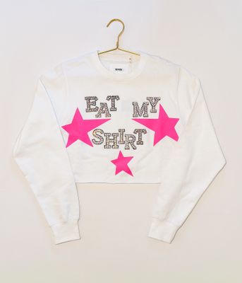 NIL+MON Sweatshirt NIL+MON Sweatshirt "Eat my shirt" -weiss