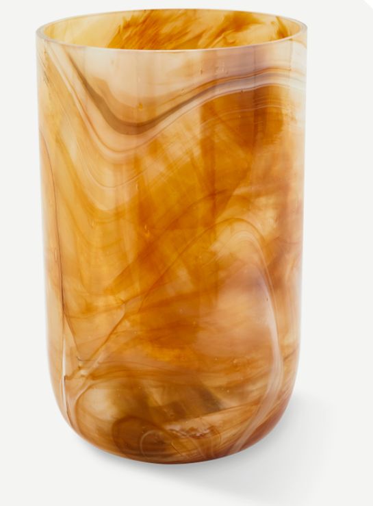Pols Potten Marbled Glas Vase Bernstein