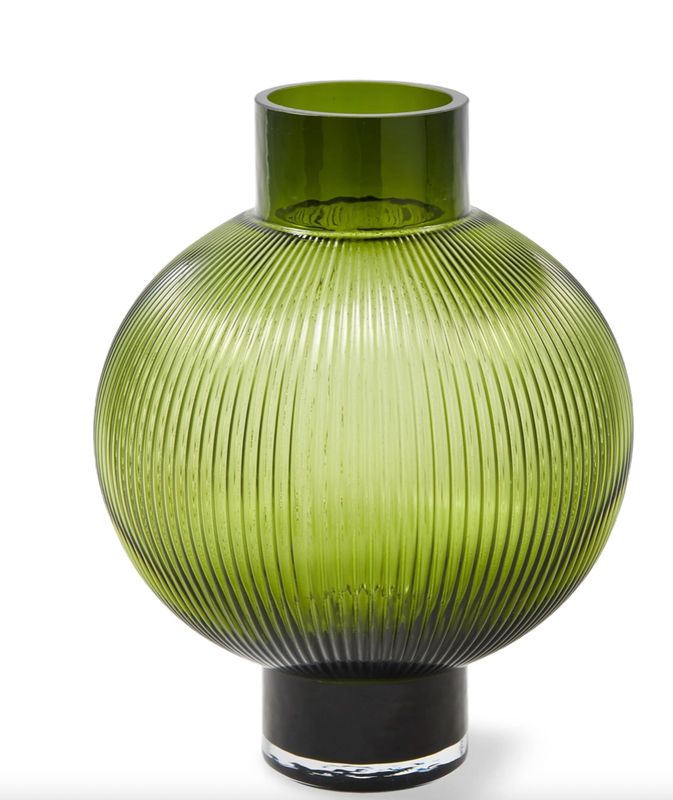 Pols Potten Vase aus geripptem Glas Pols Potten Vase aus geripptem Glas