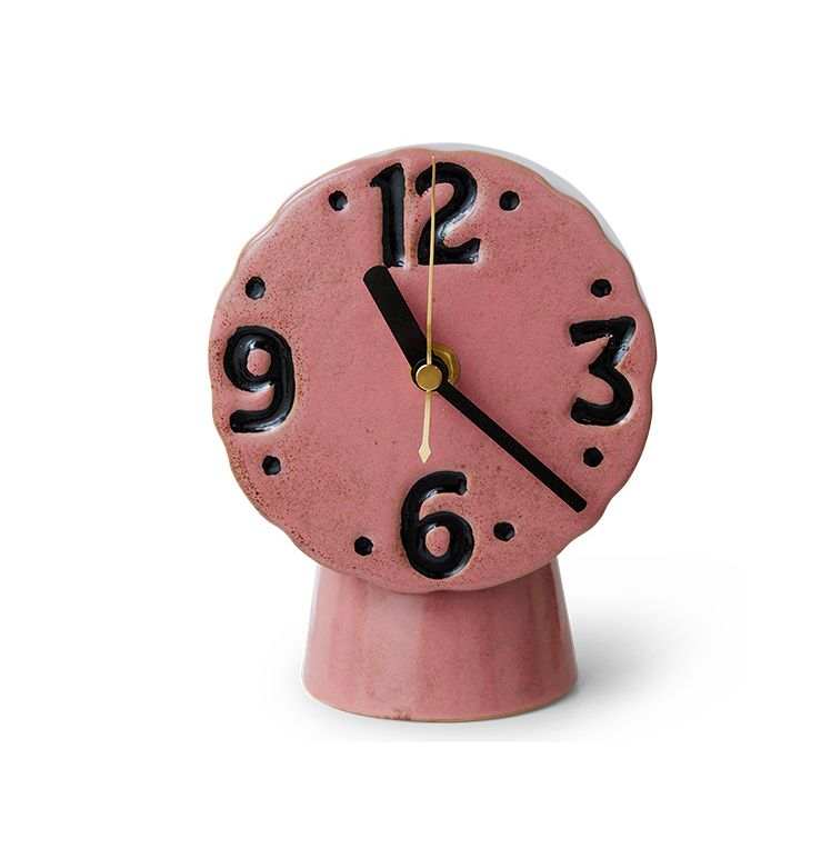 HK livingRetro Keramik Uhr , pink
