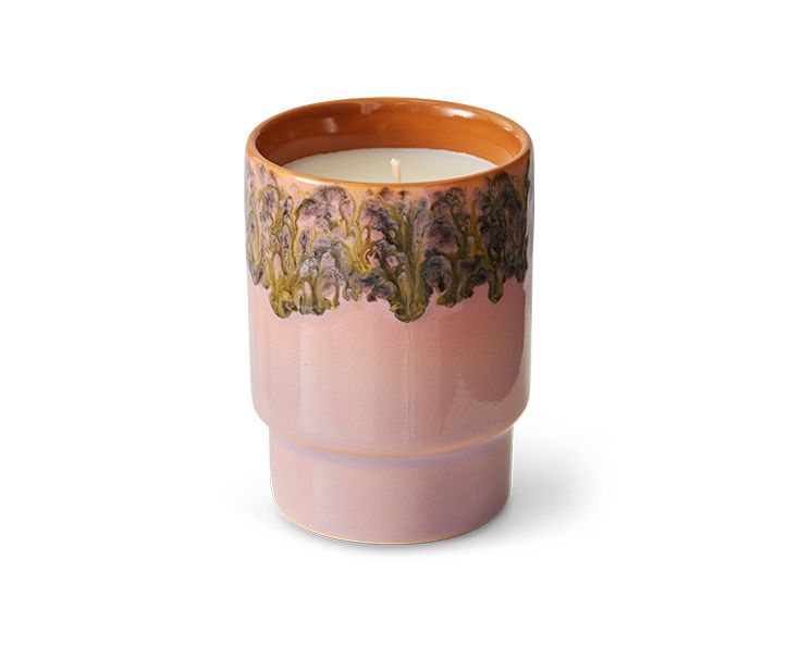 HK living 70s Keramik kleine Duftkerze Miami