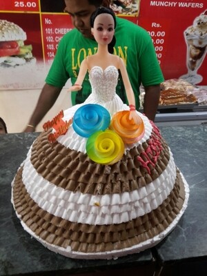 Barbie doll cake