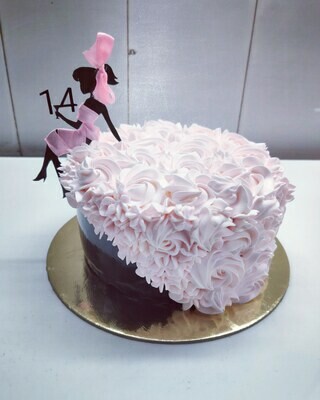Pink Barbie Doll cake