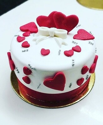 Red Heart Cake