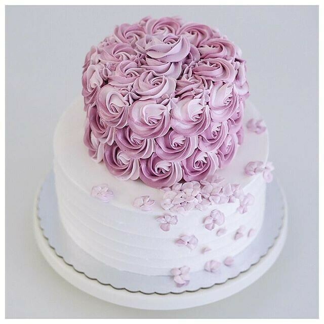 Two Tier Cake Purple