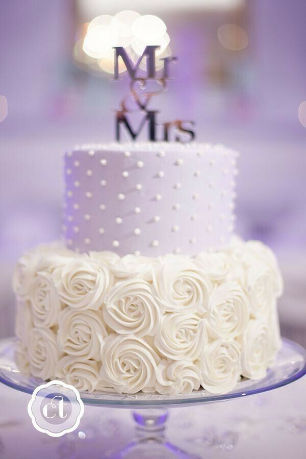 Two Tier Cake Mr. &amp; Mrs.