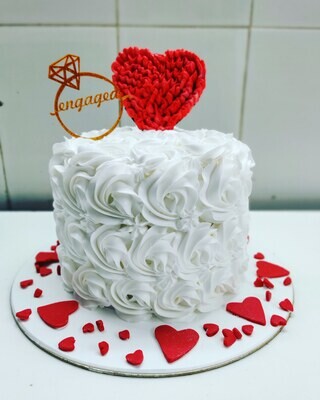 Couple heart cake