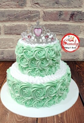 Rose with Crown Cake