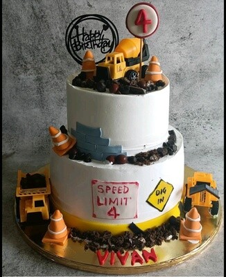 Bulldozer Kids Cake