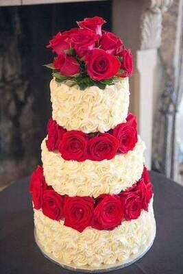 3 Tier Cake Rose