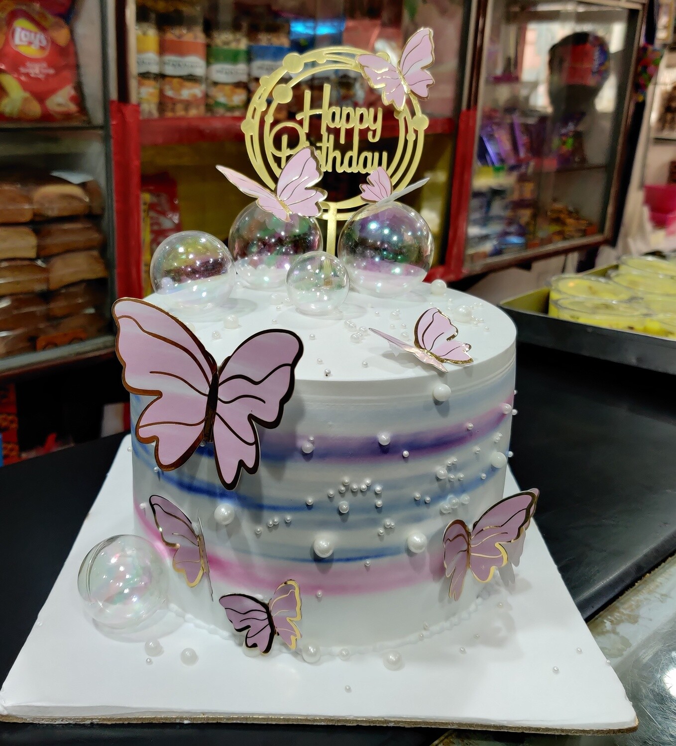 Pink Butter fly cake