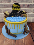 Blue Gold Cake Design