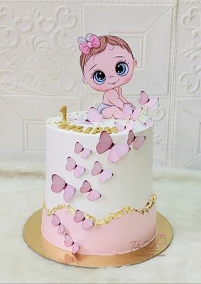 Baby cake with butterfly 