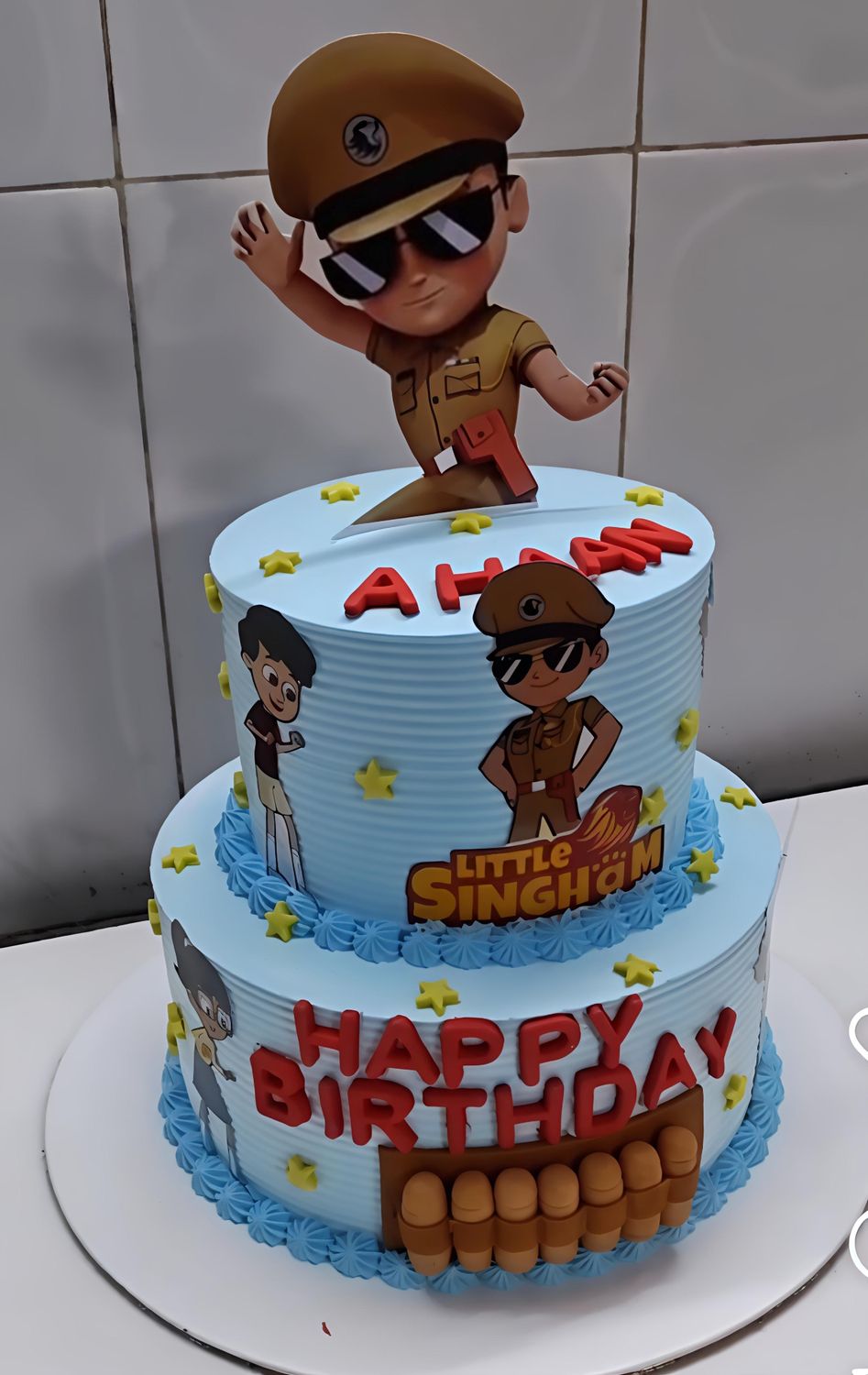Little Singham 2 tier cake 