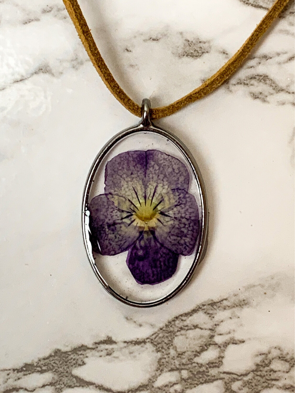 Viola Resin Necklace