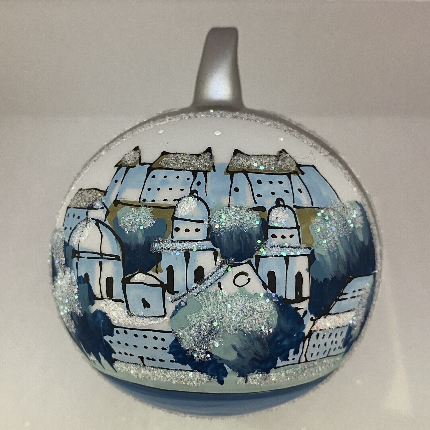 Weihnachtskugel - Salzburg blau