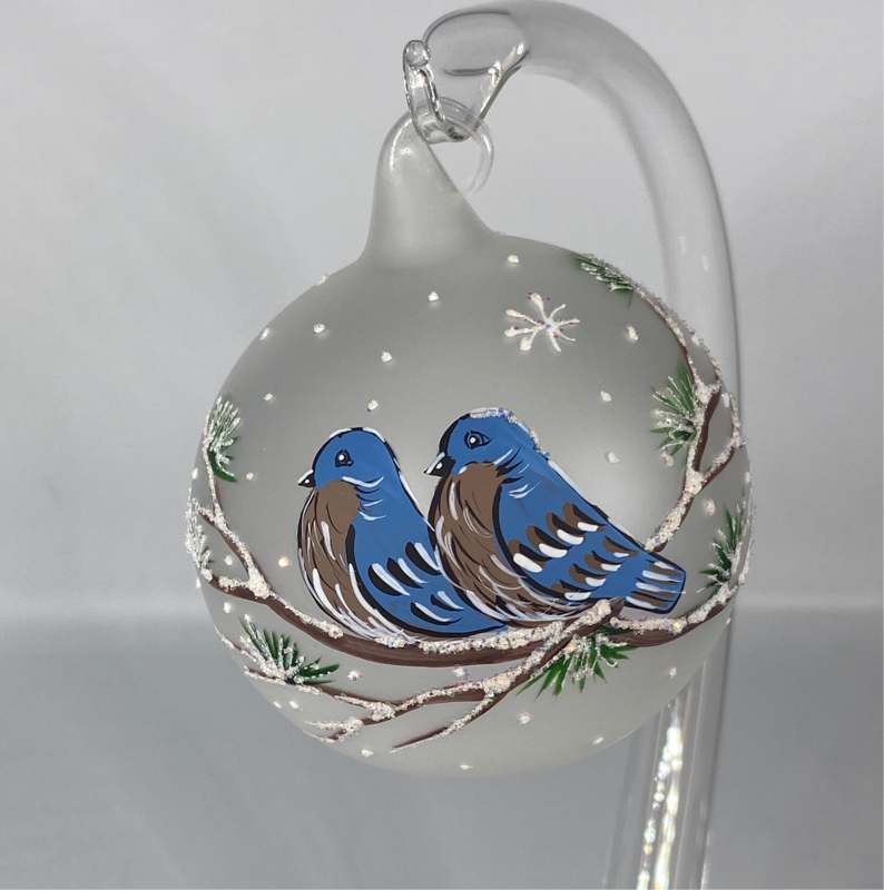 Weihnachtskugel - Vogelpärchen