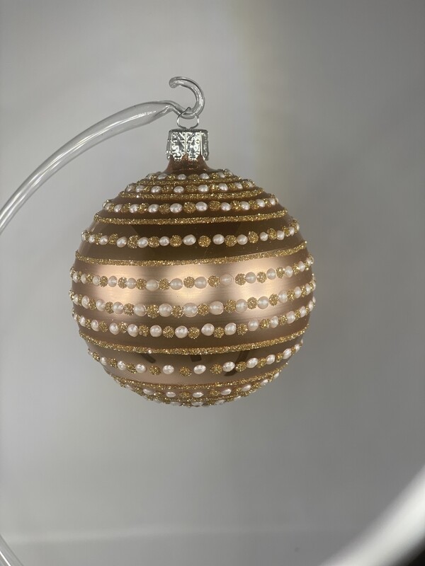 Weihnachtskugel - Tupfen gold